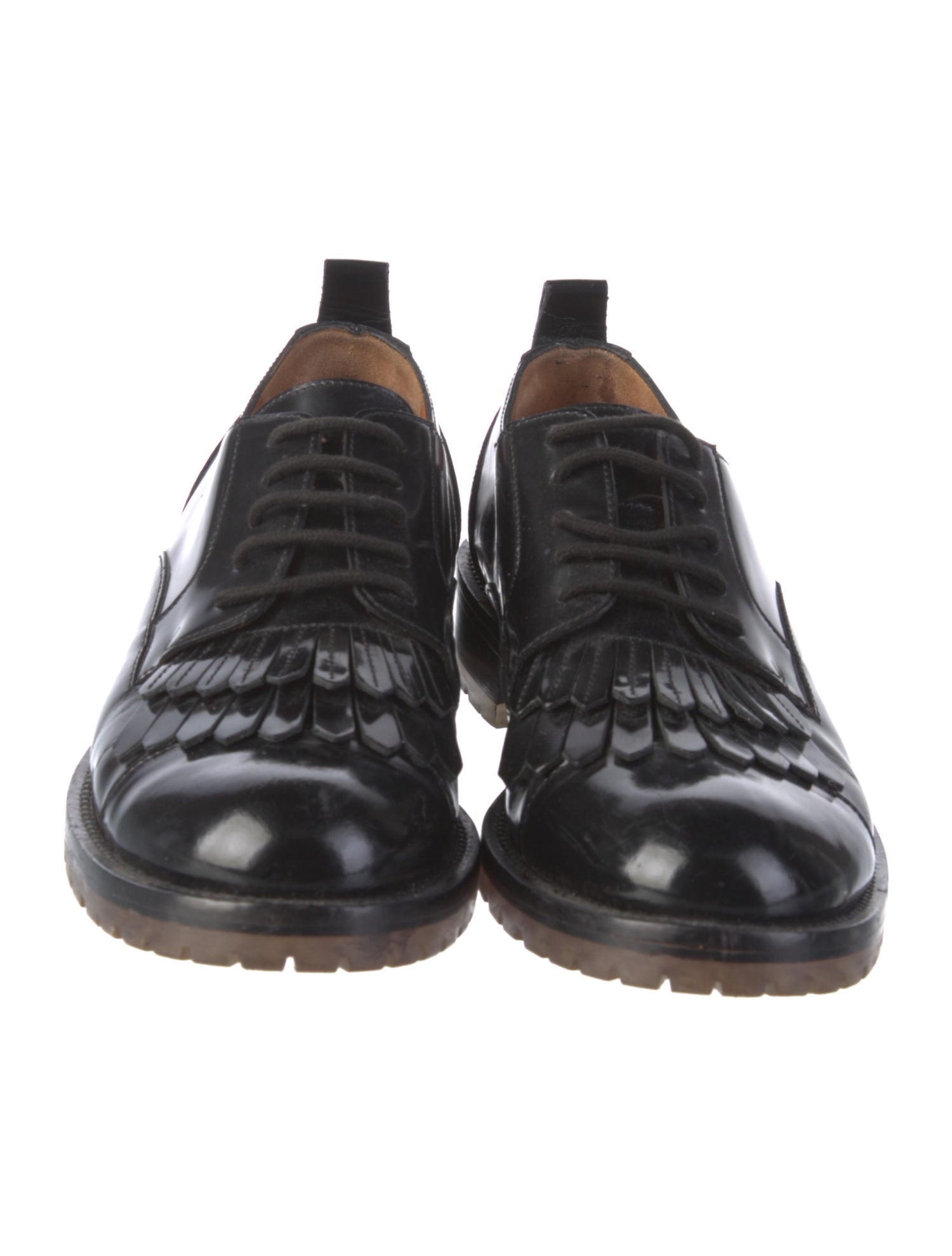 Valentino Rockstud Accents Patent Leather Oxfords